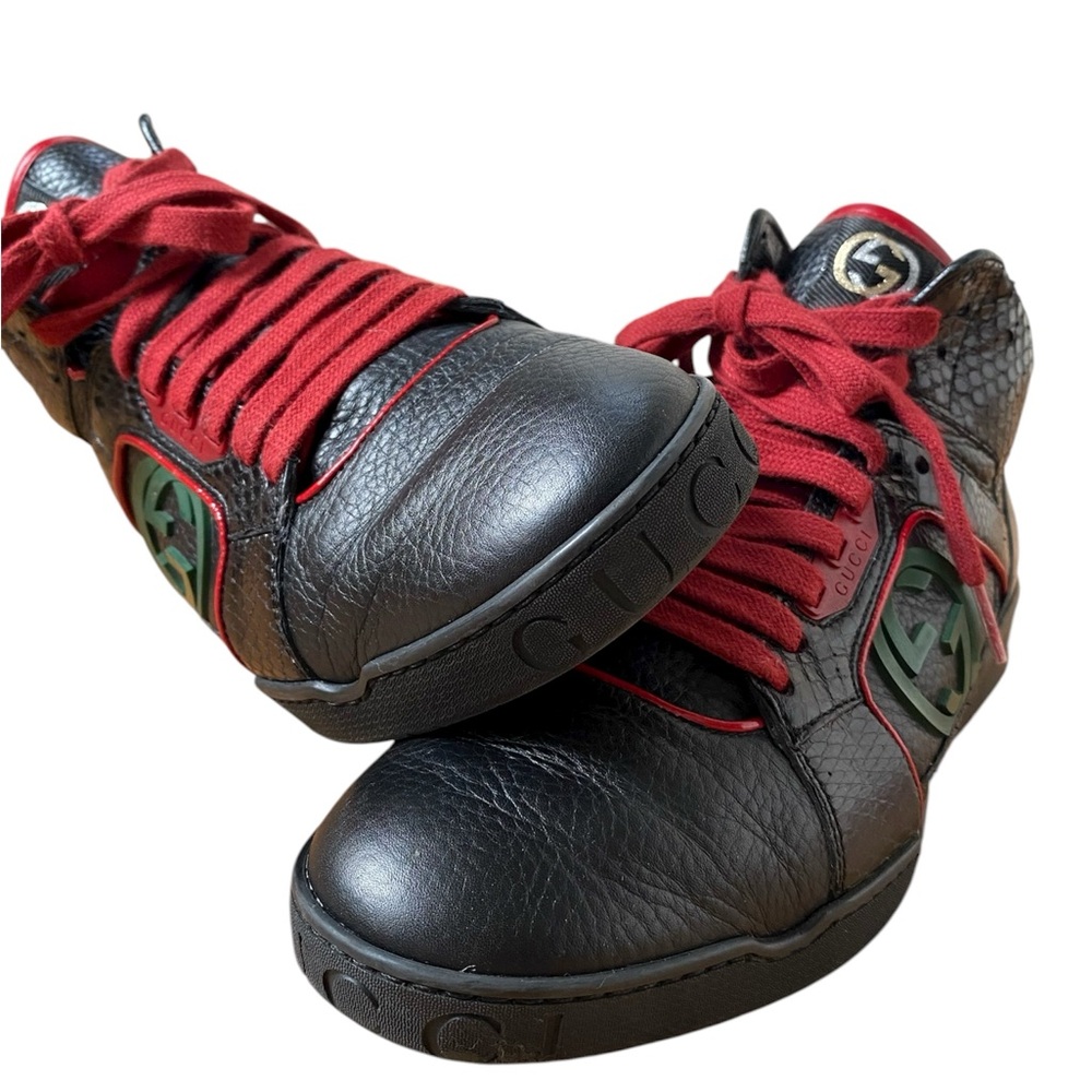 Gucci Snake Skin Cobra Coda Hightop Double GG Red Bottom Sneakers Unisex 6.5/8 - Picture 6 of 13